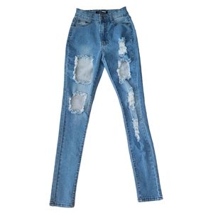 Fashion Nova high waisted skinny jeans Sz 1/2